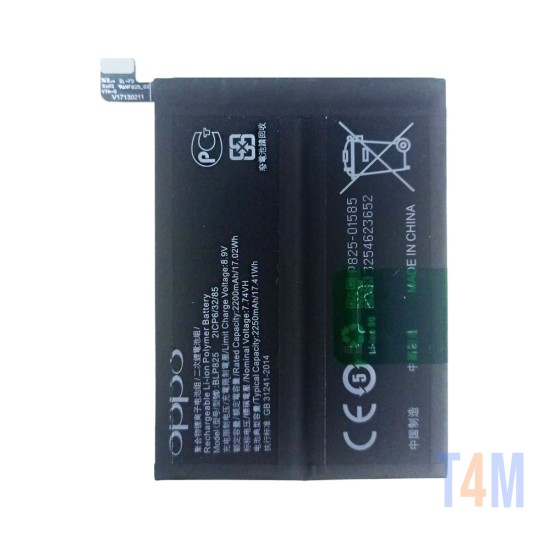 BATERIA OPPO RENO 6 PRO/CPH2247/FIND X3 NEO 5G 2021/CPH2207/OPFX3NBATB BLP825 4500MAH